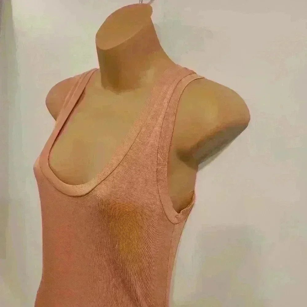 LAmade LA MADE By Revolve Clothing Apricot Nora Bodycon Tank Dress $110
